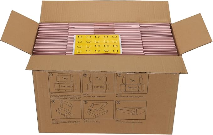 HORLIMER 12x9x4 inches Shipping Boxes Set of 20, Pink Corrugated Cardboard Gift Box for Packing, Mailing, Small Business
