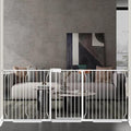 Baby Gate for Doorways Stairs Hallway 85.8-90.5 Inch Wide, Walk Through Child Gates with Pressure Mounted Extention Kit, Indoor Safety Child Gates for Kids or Pets