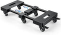 KEDSUM Furniture Dolly with 6 Swivel Casters, Expandable Moving Dolly, 24in-12in Furniture Movers with Wheels, Flat Dollies Brake Wheels, Max 800LBS Capacity, 1 Pack
