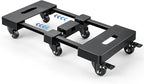 KEDSUM Furniture Dolly with 6 Swivel Casters, Expandable Moving Dolly, 24in-12in Furniture Movers with Wheels, Flat Dollies Brake Wheels, Max 800LBS Capacity, 1 Pack