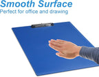 Acocony 11x17 Clipboard Vertical with Ruler Extra Large Clipboard Low Profile Clip 11 x 17 Clipping Board Plastic Blue Pack of 1