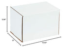 Box USA 10" Deluxe Shipping Boxes, 10 1/2"L x 5"W x 6"H, 50-Pack - White Box Mailers for Packaging, Storage, Gifts or Bulk Business Orders