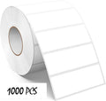 3 × 1 Inches White Rectangle Color Coding Labels 1000 PCS, Self-Adhesive Writable Waterproof Vinyl Blank Sticker Roll for Office Home School Business