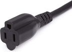 Amazon Basics Extension Cord, 15 Ft, 3 Prong Outlet Extender, Indoor Extension Cord, 13 Amps, 125V, Black