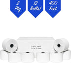 Thermal Gas Pump Receipt Paper 2 9/32" x 400 ft (12 rolls/case) – BPA Free
