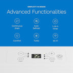 hOmeLabs Dehumidifier - Advanced Humidity & Moisture Control, Quiet, Efficient, Auto Shut-off, Ideal for Home, Basement, Office - 1,800 Sq Ft Wi-Fi (8 Pint MAX 24 Pint at 95°F, 90% RH)