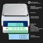 2000gx0.01g Lab Scale Digital Electronic Accurate Grams Scale Lab Analytical Balance Scale Laboratory Industrial Counting Scale Jewelry Weighing with Calibration Weight |for Lab, Industrial