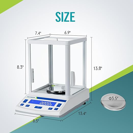 LICHEN Lab Scale High Precision Scale Laboratory 0.001gx500g Accuracy Lab Digital Analytical Balance Weigh(500g,1mg)