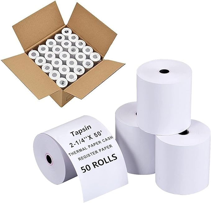 2-1/4'' X 50' Thermal Receipt Paper Rolls - Premium Thermal Printer Paper - (200 Rolls)
