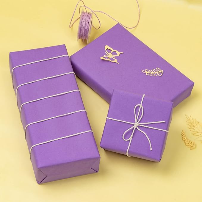 RUSPEPA Dark Purple Kraft Paper Roll - 12 inches x 100 feet - Natural Recyclable Paper Perfect for Crafts, Art, Small Wrapping, Packing, Postal, Shipping, Dunnage & Parcel