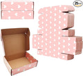 Recyclable Cardboard Small Gift Mailer Boxes for Shipping Packaging Craft Mother's Day Gifts Giving Products (Pink, 9 x 6 x 2 Inch)