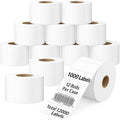 CEPRICO 2.25”X1.25” Direct Thermal Barcode Address Self Adhesive Perforated Waterproof White Sticker Label - Compatible w/Zebra Thermal Printers - FBA Shipping Labels - 12 Rolls (1000 Labels/Roll)