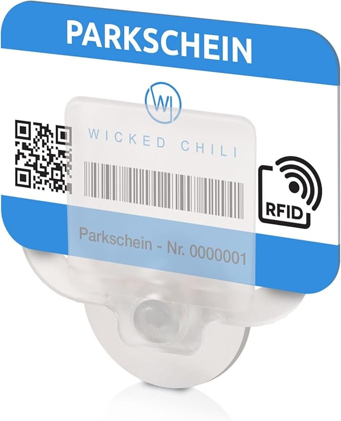 4X Parking Permit, Ticket and Note Holder for Car Windscreen, Clips with Removable Suction Cup, Avoid Parking fine, Set of 4 (Made in Germany) Transparent