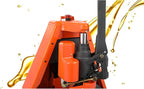 Tory Carrier Full Electric Pallet Jack Truck, 3300lbs Capacity Motorized Pallet Lift Trucks, 48" x 27" Fork Size Powered Lithium Battery Truck for Indoor Storage and Material Handling Orange-EPJ3300