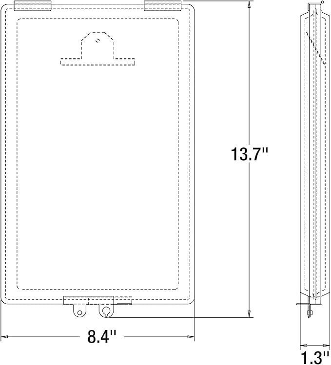 Buyers Products 5201103 Aluminum Clipboard Document Holder, Manifest Holder for Trucks and Trailers, Easily Holds Paperwork for Over-The-Road Hauling