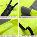 BeautyWill 10/20 Pack Custom Logo Safety Vest,Bulk High Visibility Class 2 Reflective Work Vests