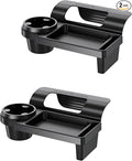 GDQ Car Window Organizer (2 Pack) - Multi-Function Clip-On Cup Holder & Phone Mount | No Drill Universal Fit for SUV/Truck/Sedan | Insert Installation
