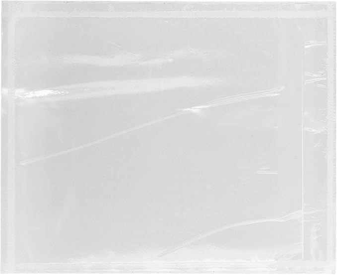 1000 Count 4.5" x 5.5" Shipping Label Envelopes, Clear Packing List Pouches with Self-Adhesive Back, Top Loading for Shipping Labels Sleeves, for Packing Slips, Labels Invoices & Paperwork. GPI