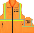 YOWESHOP Lightweight Zip-Up Safety Vest with Pockets for Outdoor Activities,Custom Logo Sleeveless Windbreaker