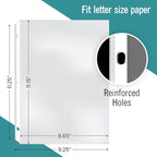 Heavy Duty Sheet Protectors for 3 Ring Binder, 50 Count Clear Page Protectors, Top Loading Plastic Sleeves 8.5 x 11 inch (Heavy Duty, 50)