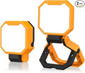 HYPERLITE Rechargeable Work Light - 2pack 40W 4000Lumens - Hanging Hook Folding Portable Magnetic Work Light - Mechnic Light for Car Repairing Camping Working and Hurricane (Yellow)