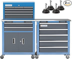 LARBANKE 5-Drawer&8-Drawer Tool Chest combination,with Universal Brake Wheels and Padded Feet,Tool Cabinet with Stainless Tabletop,Rolling Tool Chest Can be Connected Together with Connectiong Buckle