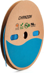 Chanzon 2:1 Ratio - 80Ft Roll - 1/24" (1mm) Heat Shrink Tubing 2:1(25M Total Length) Blue Polyolefin Sleeving Wrap Shrinking 2 to 1 1pcs