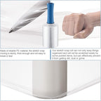 Jutom 8 Pcs Clear Stretch Wrap Roll Plastic Wrap for Moving with 2 Handles 5 x 1000 ft Cling Packaging Shrink Film Self Adhering Shipping Supplies for Moving Bounding Storing Pallet Furniture Glass