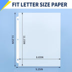 SUNEE Sheet Protectors 50 Packs for 3 Ring Binder, 8.5x11 Clear Plastic Page Sleeves for Paper, Documents, Certificate, Sheet Music, Recipe, File
