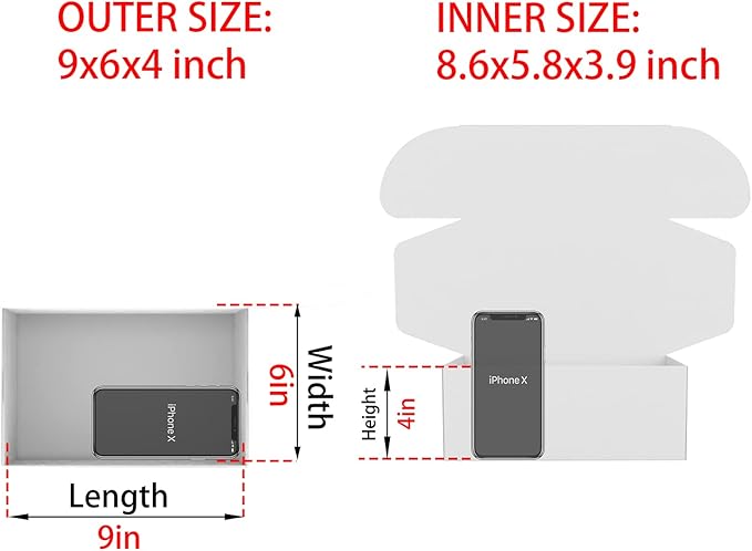Small Black Shipping Boxes for Small Business Pack of 25-9x6x4 inches Cardboard Corrugated Mailer Boxes for Shipping Packaging Craft Gifts Giving Products