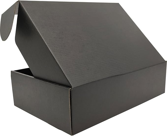 Black Shipping Boxes for Small Business Pack of 20-12x9x4 inches Cardboard Corrugated Mailer Boxes for Shipping Packaging Craft Gifts Giving Products