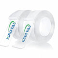 Double Sided Tape Heavy Duty, Nano Double Sided Adhesive Tape, Clear Mounting Tape Picture Hanging Adhesive Strips (2 Rolls, Total 20FT), Weatherproof for Indoor or Outdoor