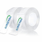 Double Sided Tape Heavy Duty, Nano Double Sided Adhesive Tape, Clear Mounting Tape Picture Hanging Adhesive Strips (2 Rolls, Total 20FT), Weatherproof for Indoor or Outdoor