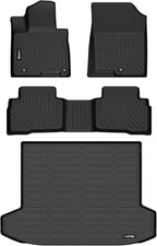 All Weather car Floor Mats & Cargo Liner for Hyundai Tucson Hybrid 2022-2025 2026 (Trunk Area with Subwoofer Model) Custom Fit Full Set Accessories - Black