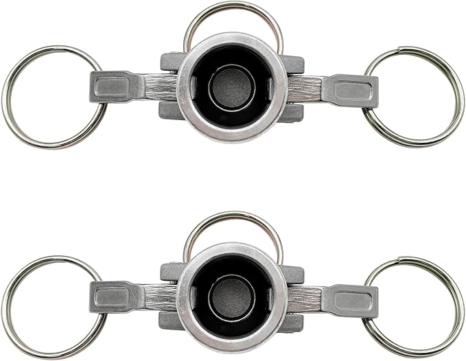 2PCS Aluminum Type DC Cam and Groove Fitting, Female Coupler x Female NPT, with 2PCS Camlock Gasket Fitting (0.5")