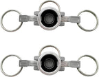 2PCS Aluminum Type DC Cam and Groove Fitting, Female Coupler x Female NPT, with 2PCS Camlock Gasket Fitting (0.5")