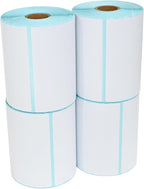 L LIKED 4"x6" Direct Thermal Labels, 1000 PCS White Perforated & Strong Adhesive Shipping Labels, 250 Labels per Roll, for Address Barcode Mailing (4 Rolls)