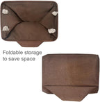TheWarmHome Decorative Basket Rectangular Fabric Storage Bin Organizer Basket with Handles for Clothes Storage (Brown,Large-3Pack,15.7L*11.8W*8.3H)