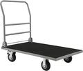 Heavy Duty Foldable Platform Truck Cart with 4 Wheels,41'' L x 25'' W Steel Rolling Flat Cart Push Cart Dolly Large Hand Truck Dolly 2200LBS Capacity Moving Hand Dolly for Groceries,Garage,Warehouse