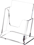 Acrylic Brochure Holder 6X8 Inches Clear Acrylic Flyer Holder Brochure Holder Sign Holder Pamphlet Holder Menu Holder Display Stand 1 Pack For Weddings Offices Exhibition Restaurants Hotel Etc…