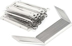 File Fasteners 2 - Hole Iron Clips 50pcs, 80mm Hole Pitch, Durable Metal Paper Prong Fastener - Holds 350 Sheets, Rust, Easy Document Binding