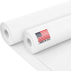 24" x 1200" (100 ft) White Kraft Paper Roll (Value Pack of 2), 45 lbs Thickness, Made in USA Colored Kraft Paper for School, Bulletin Board - Odorless, Non-Toxic, Safe for Kids
