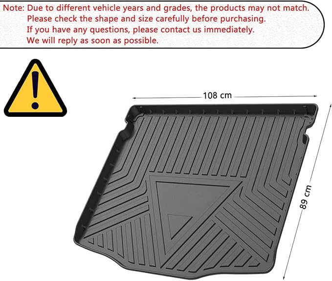 Escape Cargo Liners - Compatible with 2020-2025 2026 Ford Escape（Not for Hybrid）, All Weather Rear Trunk Tray Cargo Mats Protector 3D Waterproof Durable Odorless Anti-Slip Accessories