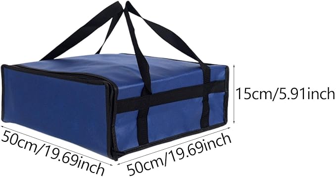 Insulated Pizza Delivery Bag for Hot and Cold Food, Reusable Thermal Carrier for Commercial, Picnic, DoorDash, Uber Eats, Large Size- Medium