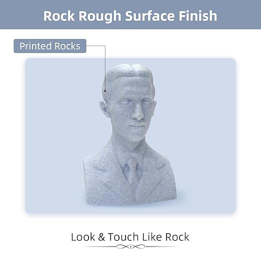 Geeetech Marble PLA Filament, Stone-Like Appearance, 1.75mm 3D Printing Filament 1kg(2.2lbs), Dimensional Accuracy +/- 0.02 mm, Marble White-Blue Stone Color, Fit Most FDM Printer