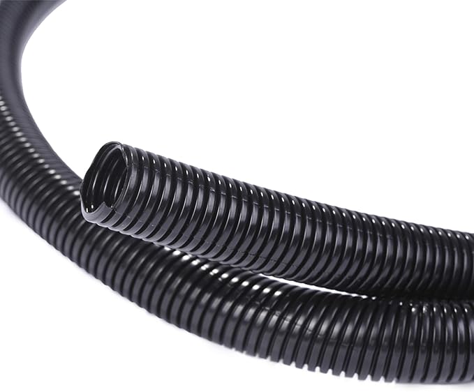 Alex Tech 25ft - 1/2 inch Split Wire Loom Tubing - Black