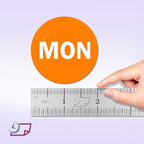 2" Round Orange Day of The Week Color Coding Self-Adhesive Labels, 500 per Roll (Mon)