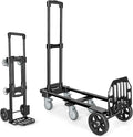 KEDSUM 3-in-1 Convertible Hand Truck Dolly, 600LBS Heavy Duty Dolly Cart with Wheels, Dolly Cart with Adjustable Handle & Caster Wheels for Home,Office,School, 6 Wheels Innovative Design, Collapsible