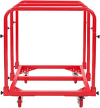 Platform Truck, Heavy Duty Hand Truck with Casters, 1400lbs Capacity Foldable Basket Cart with Handles, Flatbed Push Dolly for Groceries/Garage/Warehouse(Red)