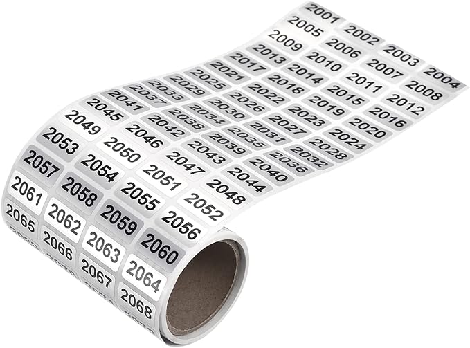 MECCANIXITY 2001 to 3000 Consecutive Number Stickers Inventory Label Black Numbers for Office Warehouse Numbering Classification